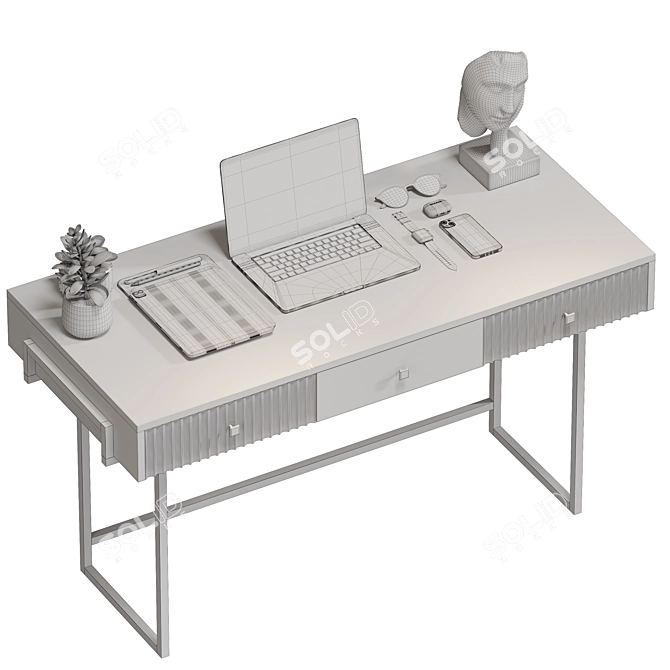 Modern Neoclassical Office Furniture 3D model image 5