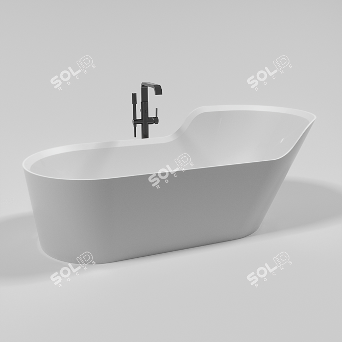 Glow Asymmetric Bath by Knief 3D model image 2