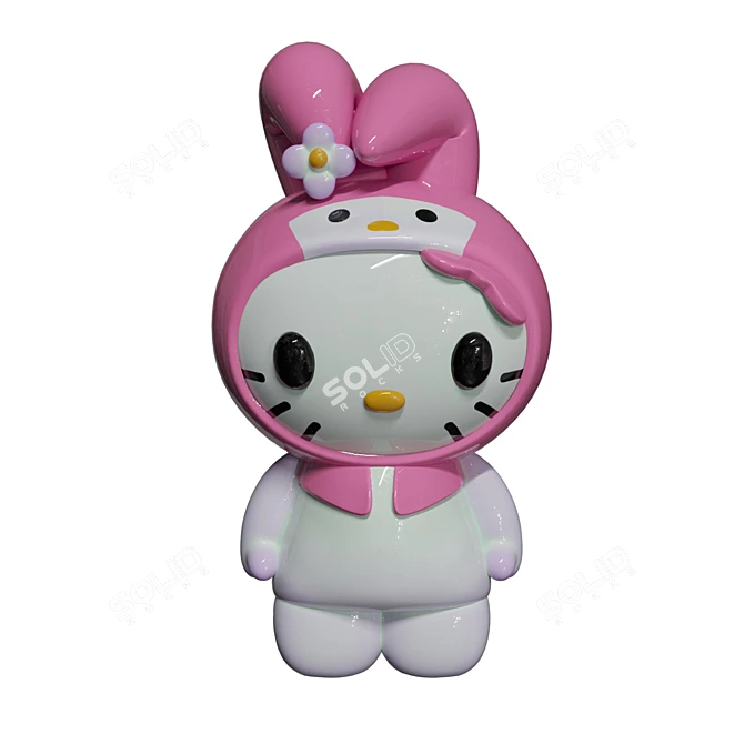 Adorable My Melody Character Plush 3D model image 1