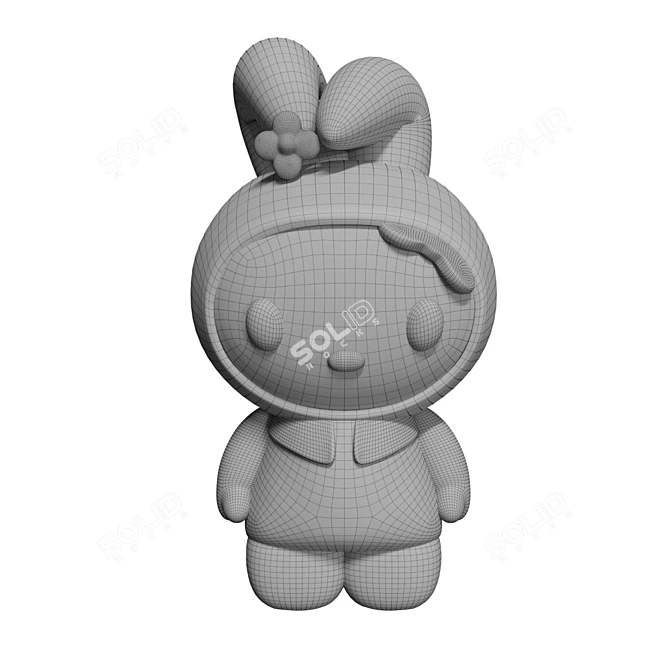 Adorable My Melody Character Plush 3D model image 2