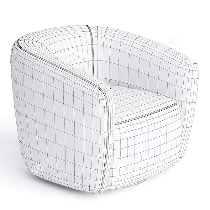 Modern Swivel Chair Design 3D model image 3