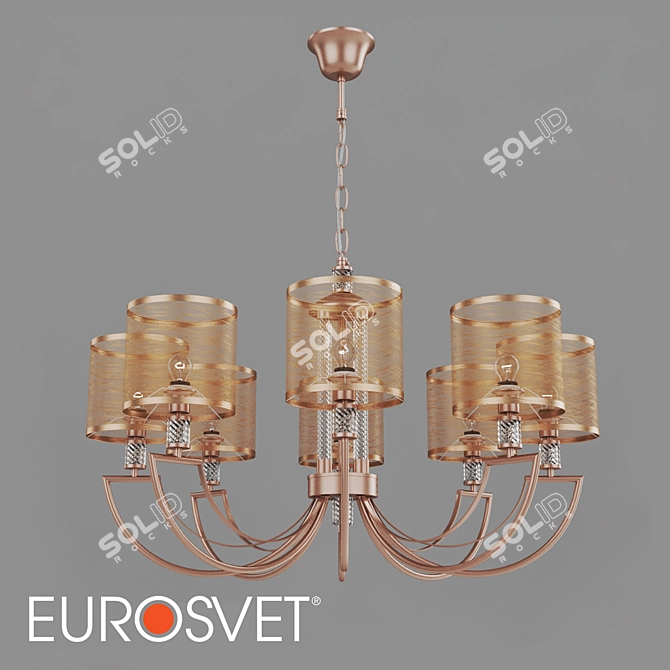 Eurosvet Licata Pendant Chandelier 3D model image 1