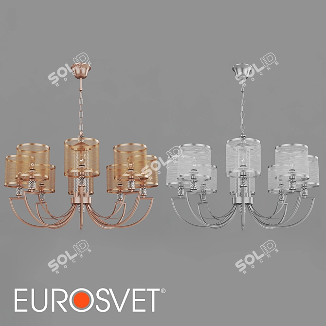 Eurosvet Licata Pendant Chandelier 3D model image 3