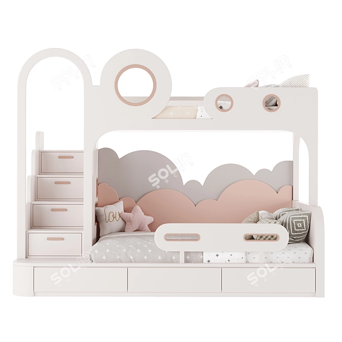 Interactive Kids Room Bed Set 3D model image 1