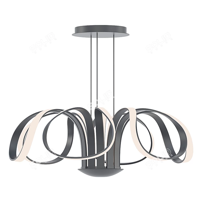 Capella 30" LED Adjustable Chandelier 3D model image 1