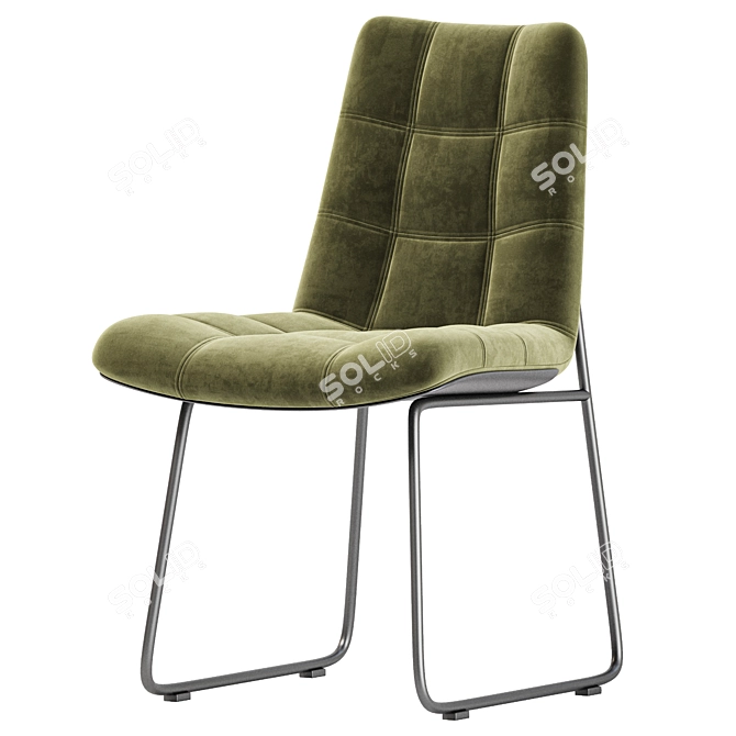 Modern Upholstered Dining Chair Set 3D model image 4