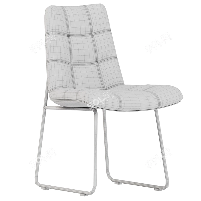 Modern Upholstered Dining Chair Set 3D model image 6