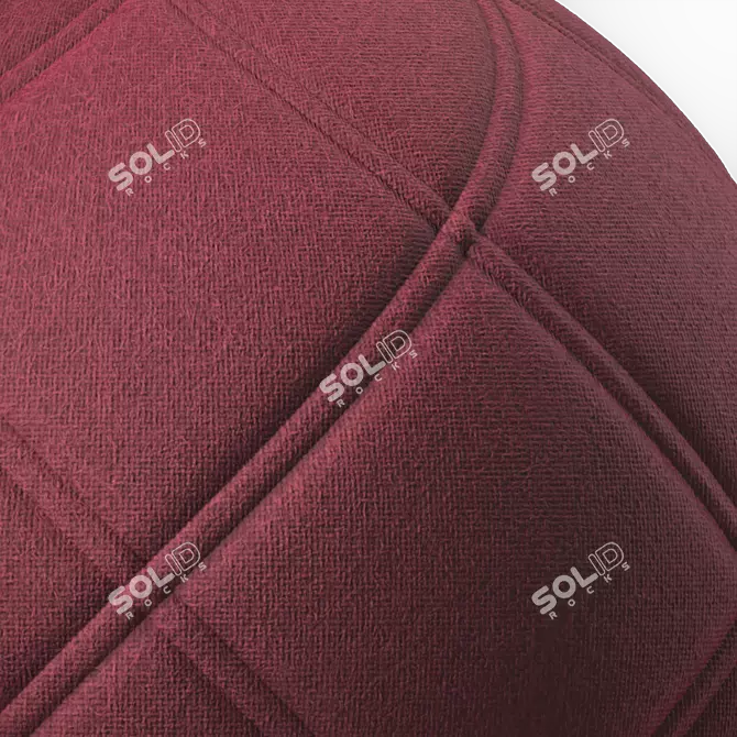 Title: Luxurious Stitched Velvet Fabric 3D model image 6