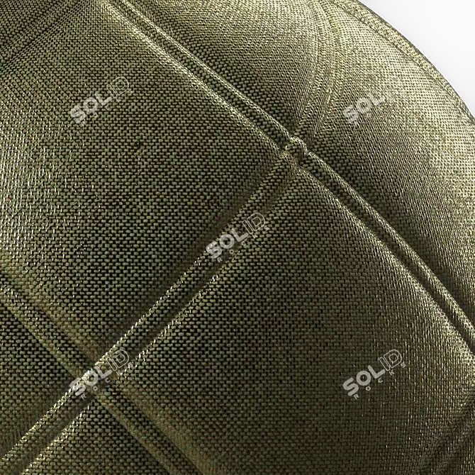 Luxurious Velvet Stitched Fabric 4K 3D model image 2