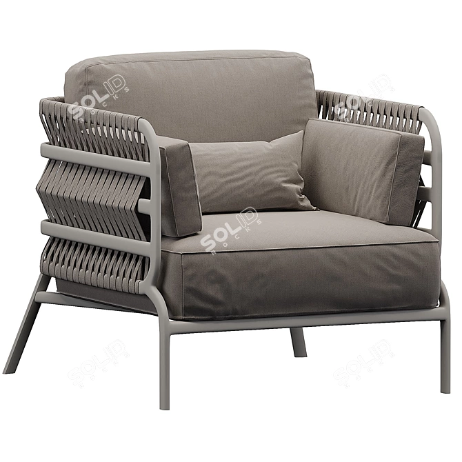 Elegant Mindo Lounge Chair 3D model image 1