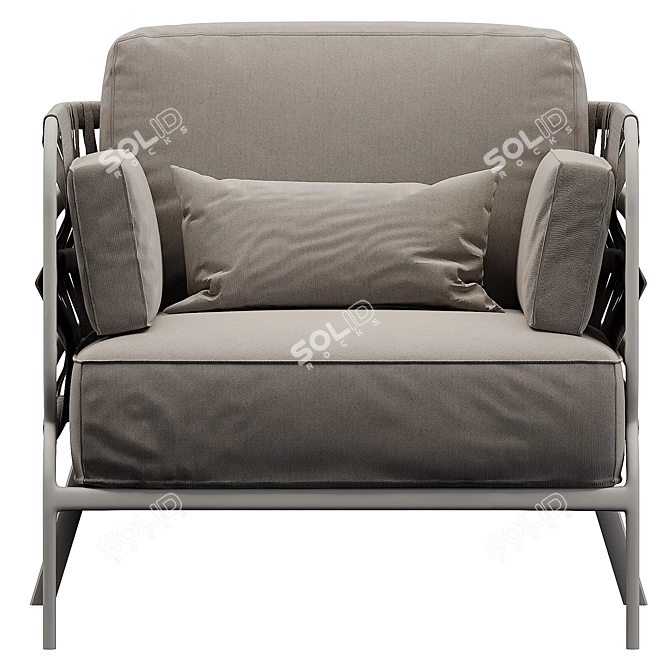 Elegant Mindo Lounge Chair 3D model image 2