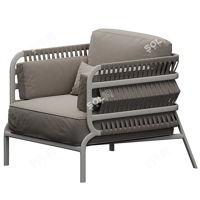 Elegant Mindo Lounge Chair 3D model image 3