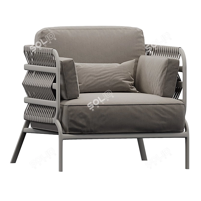 Elegant Mindo Lounge Chair 3D model image 5