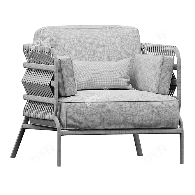 Elegant Mindo Lounge Chair 3D model image 6