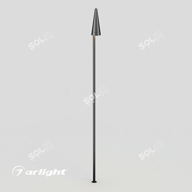 Elegant Plant Stem Style Luminaire 3D model image 1