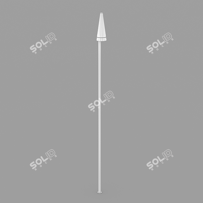 Elegant Plant Stem Style Luminaire 3D model image 2