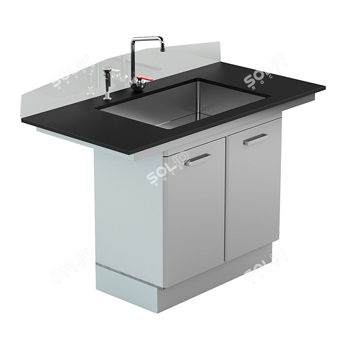 Lab 03 Wall Bench Sink 3D model image 8