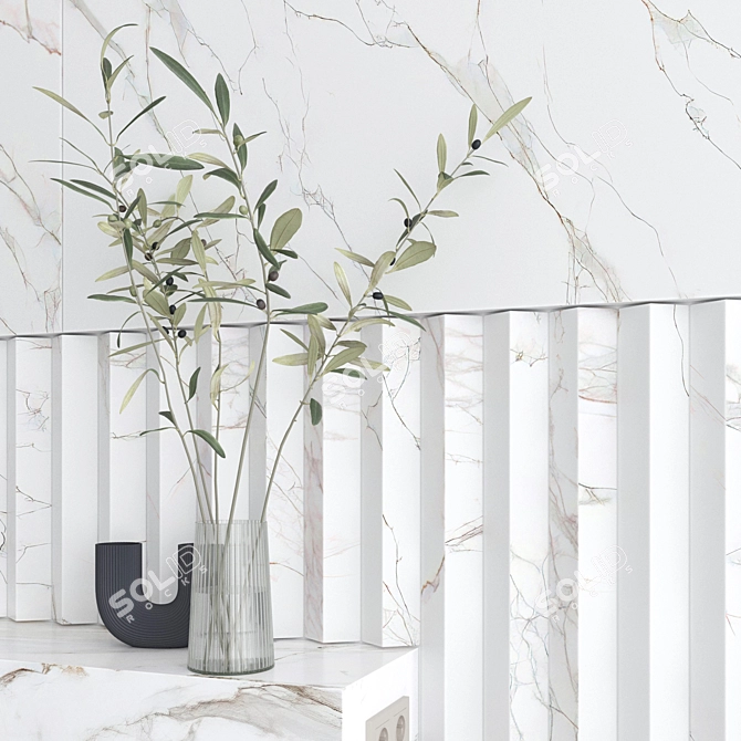 Decorative Wall Panel Set 105 3D model image 2