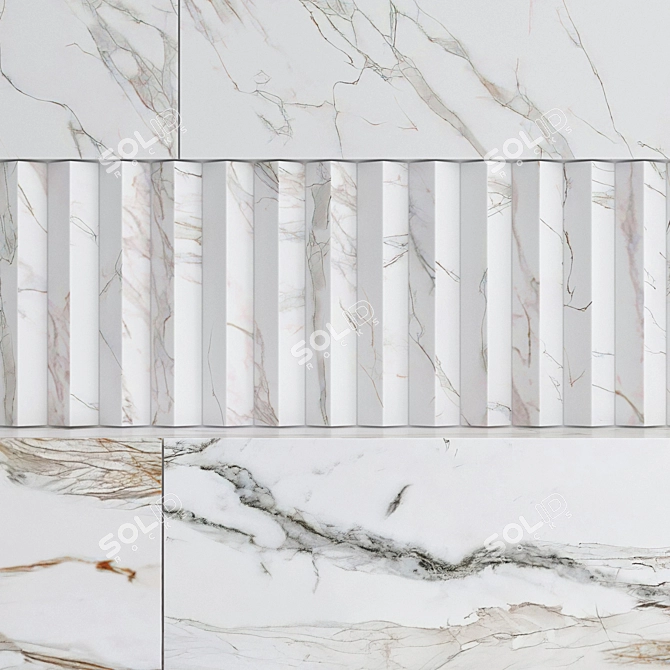 Decorative Wall Panel Set 105 3D model image 5