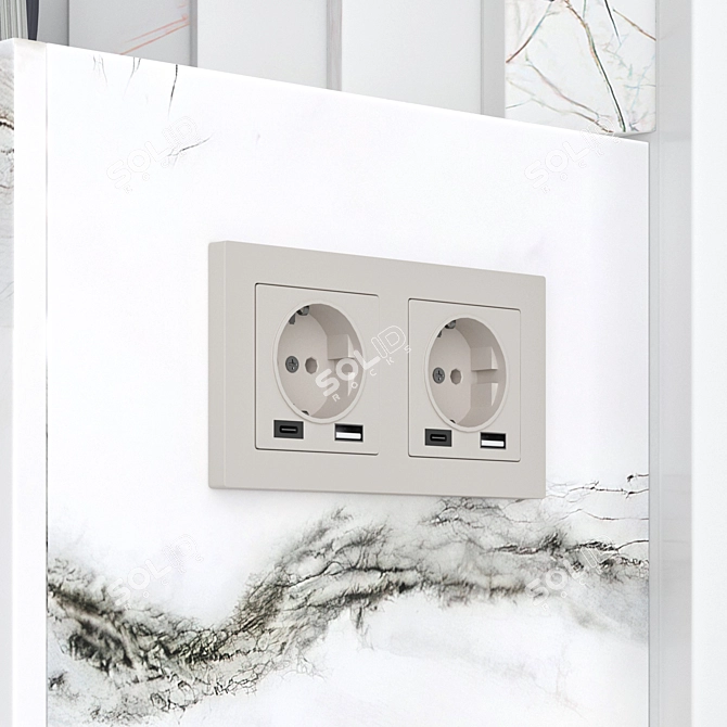 Decorative Wall Panel Set 105 3D model image 6