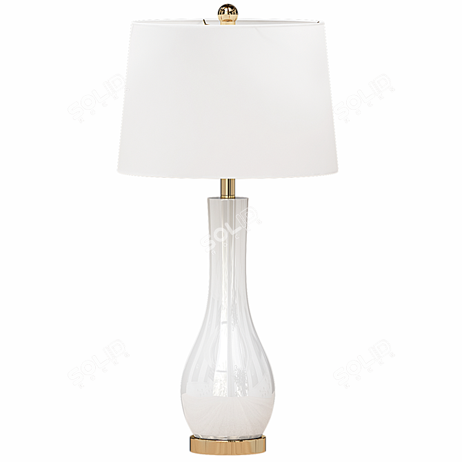 Geometric Ceramic USB Table Lamp 3D model image 1