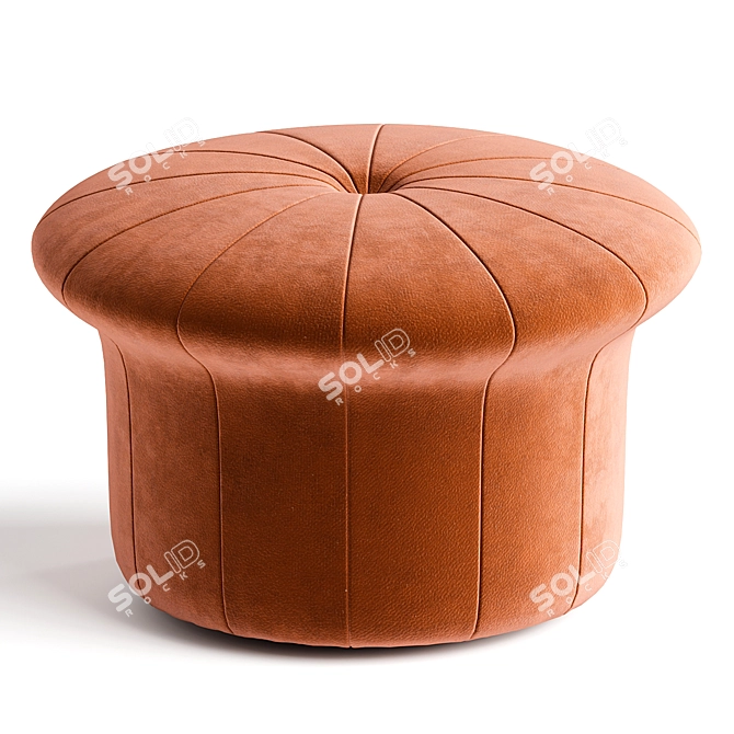 Elegant Grace Ritz Pouf 3D model image 1