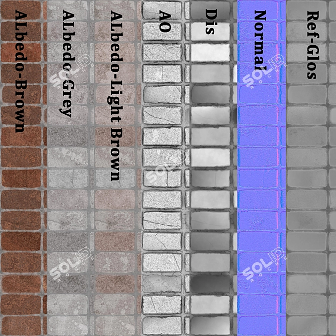  Seamless Brick Texture Pack 3D model image 5