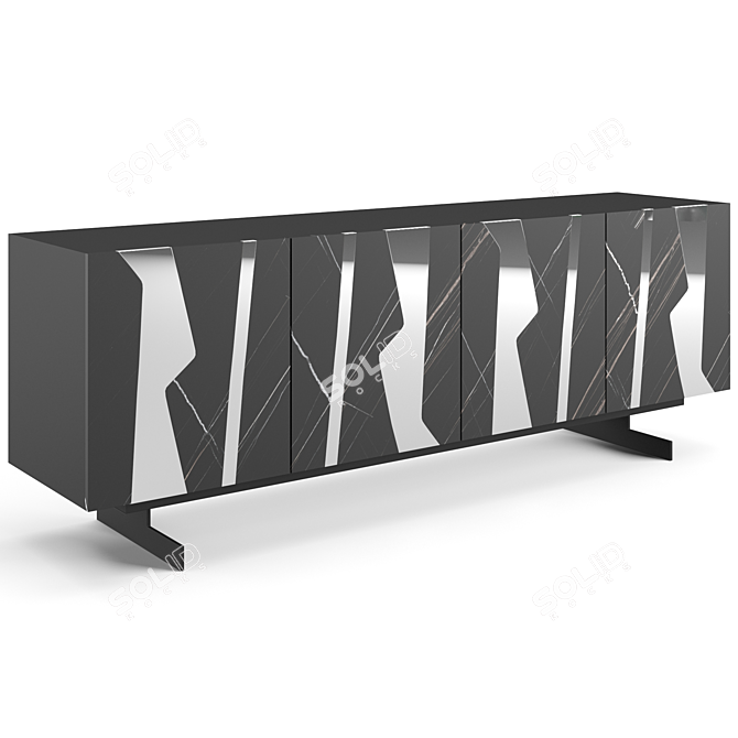 Bonaldo Rami Modern Sideboard Auxiliaries 3D model image 2