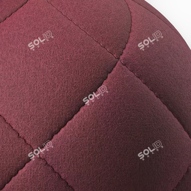 Velvet Stitched Fabric 4k Texture 3D model image 6