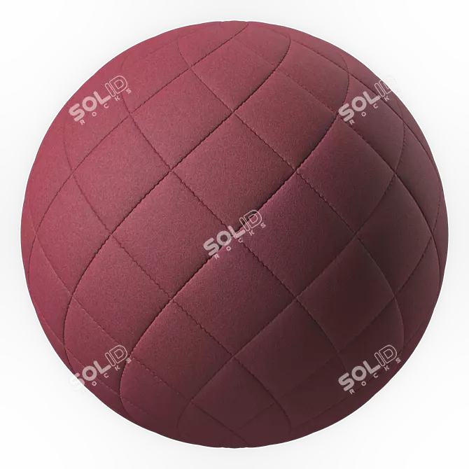 Velvet Stitched Fabric 4k Texture 3D model image 1