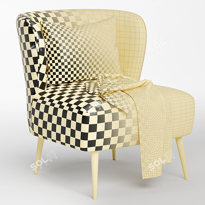 Elegant Soileau Accent Chair 3D model image 5