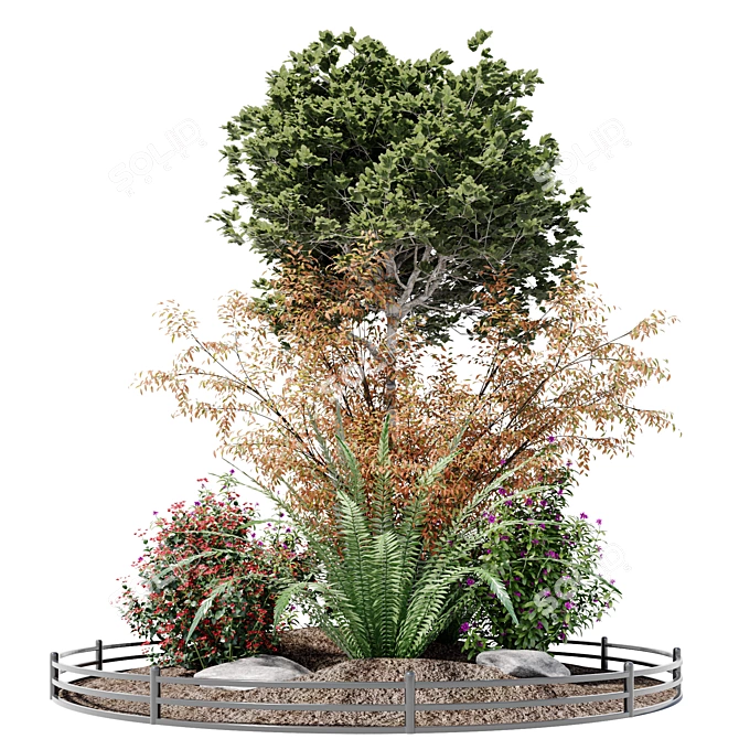 Urban Alpine Hill Outdoor Plant 3D model image 1