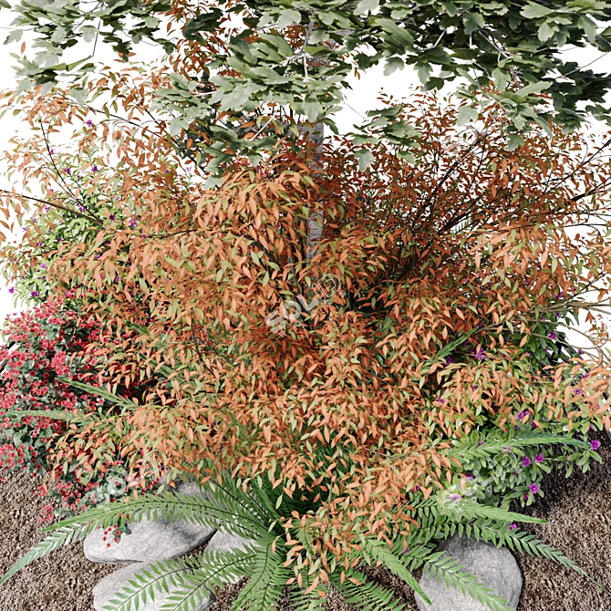 Urban Alpine Hill Outdoor Plant 3D model image 4