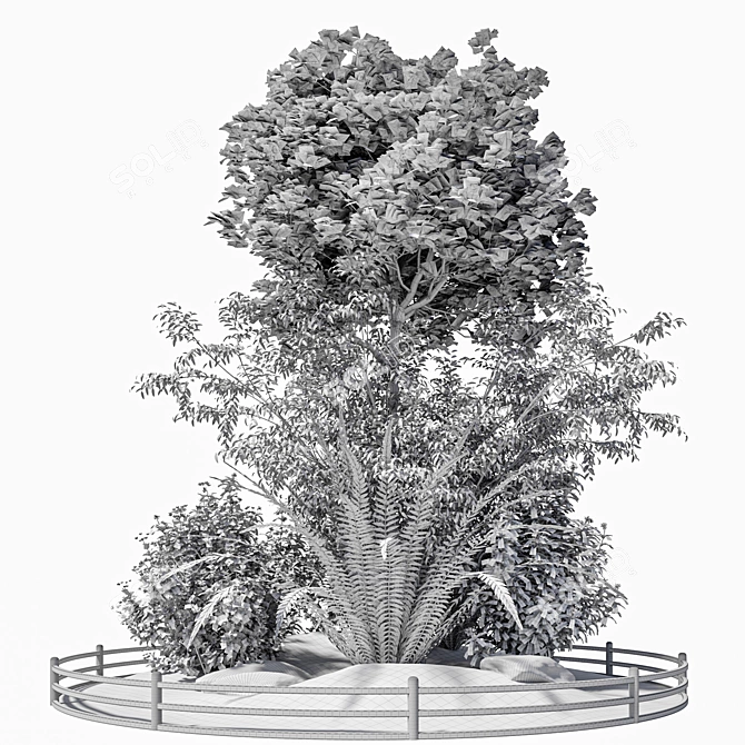 Urban Alpine Hill Outdoor Plant 3D model image 7