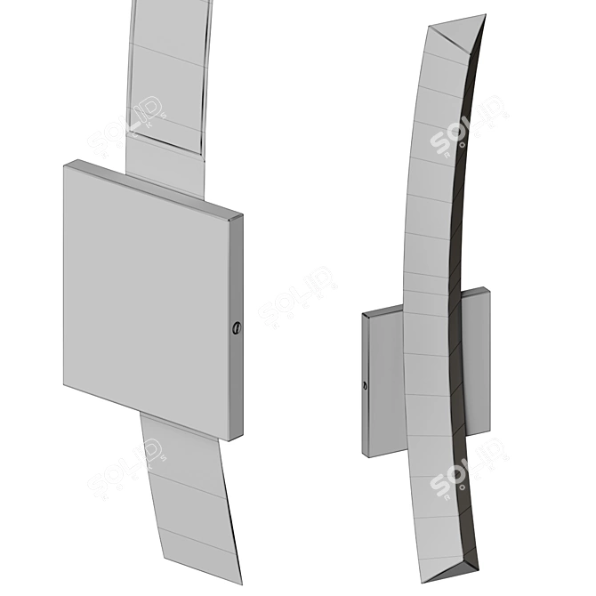 Sculptural LED Outdoor Wall Sconce 3D model image 4