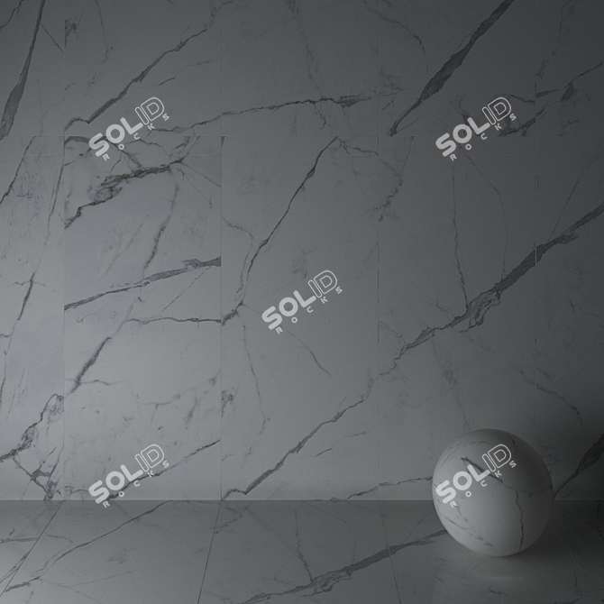  Calacatta White Marble Tiles 3D model image 3