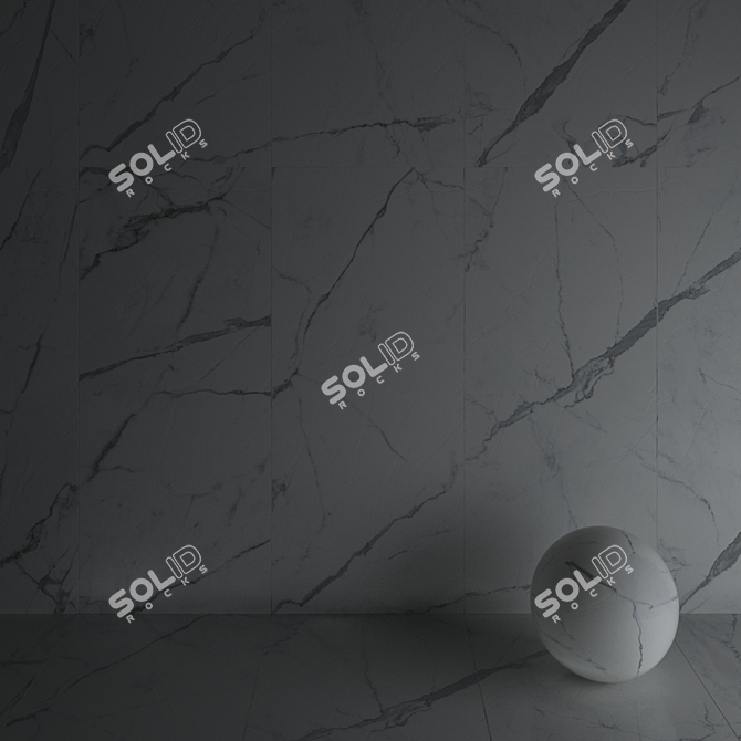  Calacatta White Marble Tiles 3D model image 4