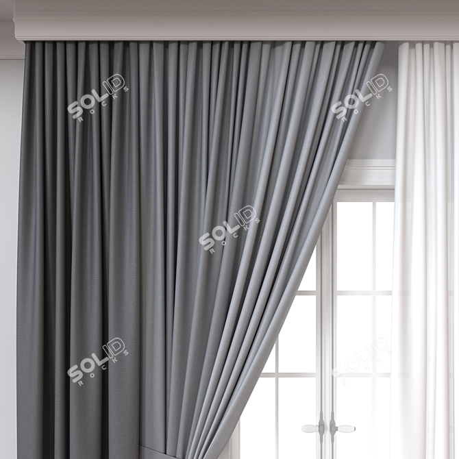 Versatile 3D Curtain Model - 93833 Polygons 3D model image 3