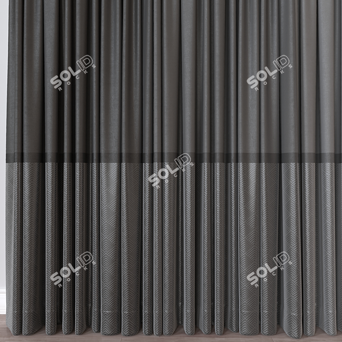  Textured Curtain 3D Model 3D model image 3