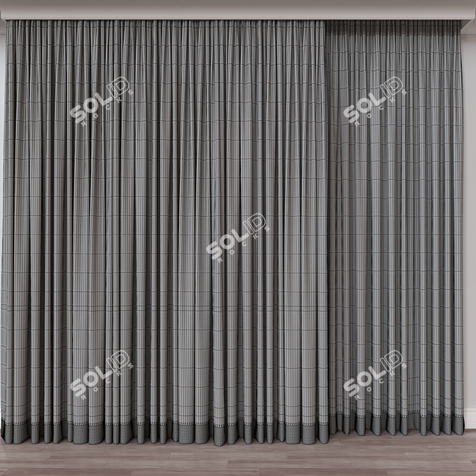  Textured Curtain 3D Model 3D model image 4