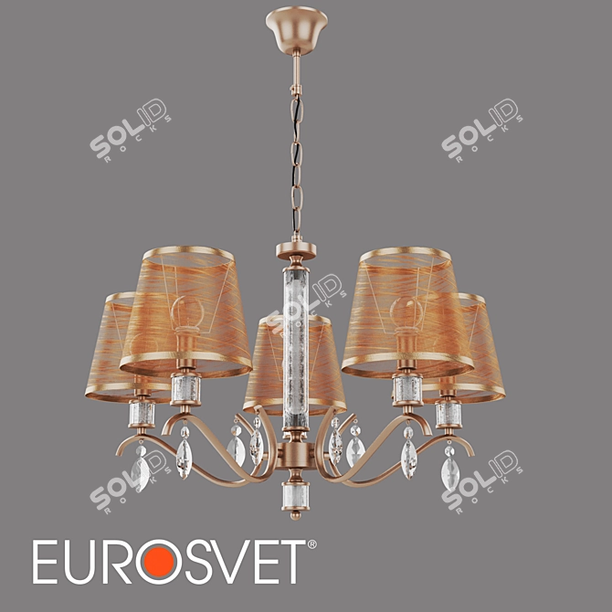 Eurosvet Alcamo Chandelier with 5 Lights 3D model image 1