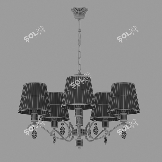 Eurosvet Alcamo Chandelier with 5 Lights 3D model image 2