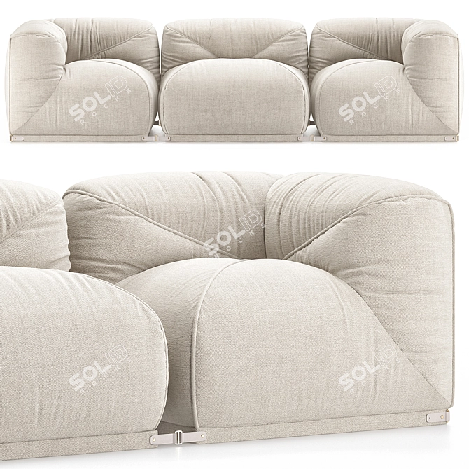 Modular Fabric Sofa for 3ds Max 3D model image 1