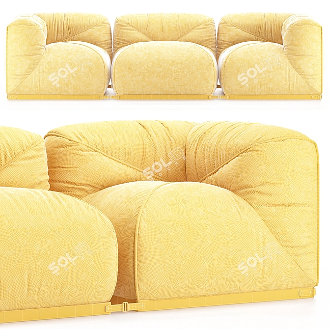 Modular Fabric Sofa for 3ds Max 3D model image 2