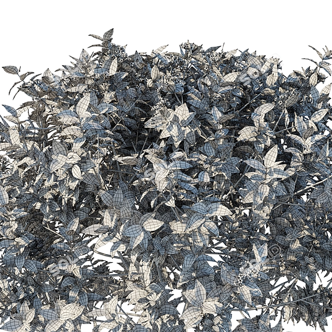 Industrial Bushes 03 3D Model 3D model image 3