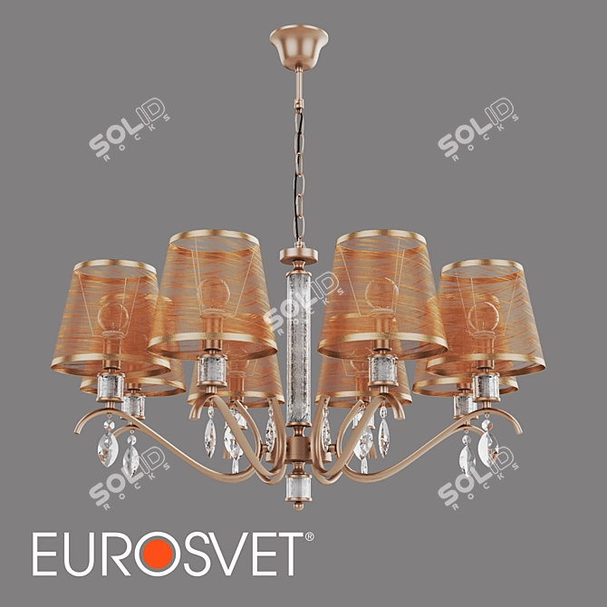 Alcamo Crystal Chandelier Eurosvet 3D model image 1