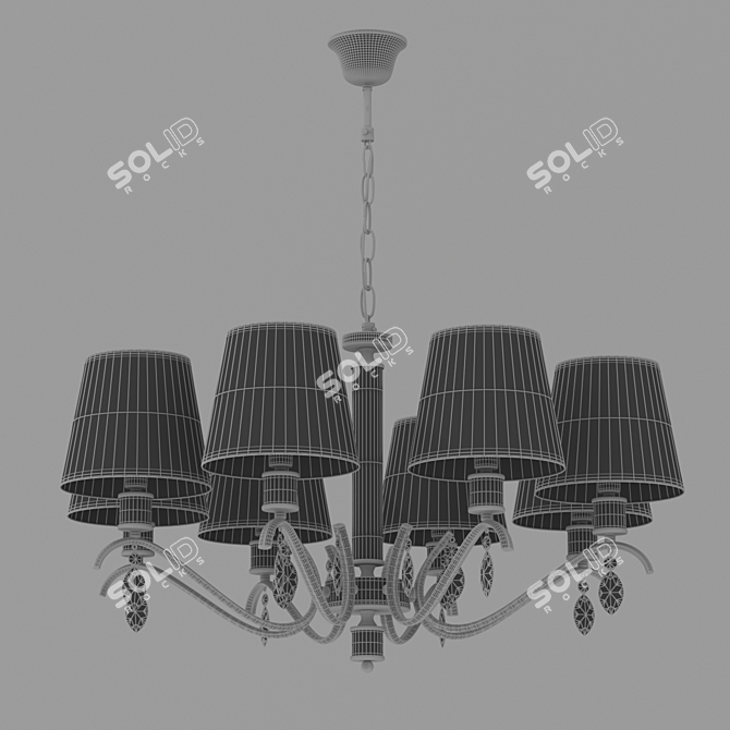 Alcamo Crystal Chandelier Eurosvet 3D model image 2