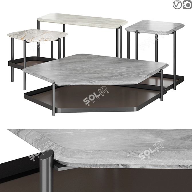 Modern Giorgetti Skyline Low T 3D model image 1