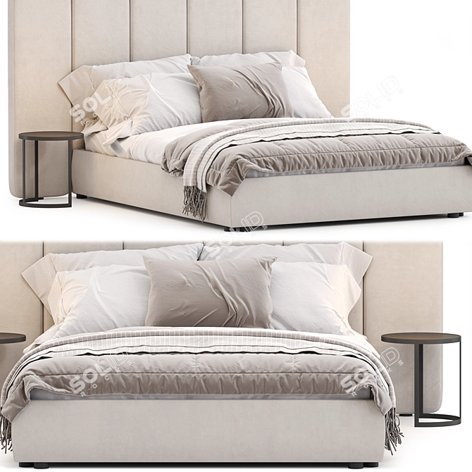  Sleek Napa Bed Design 3D model image 2