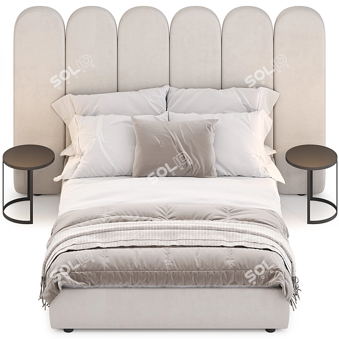  Sleek Napa Bed Design 3D model image 4